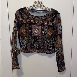 Zara embroidered top